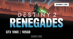 Destiny 2 Renegades System Requirements 105GB Install Star Wars Expansion